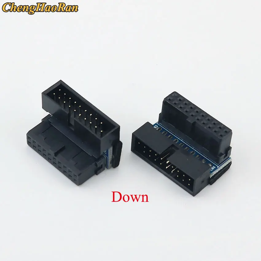 ChengHaoRan 1 шт. USB 3 0 90 /180 градусов 20pin 19pin Штекерный соединитель материнской платы
