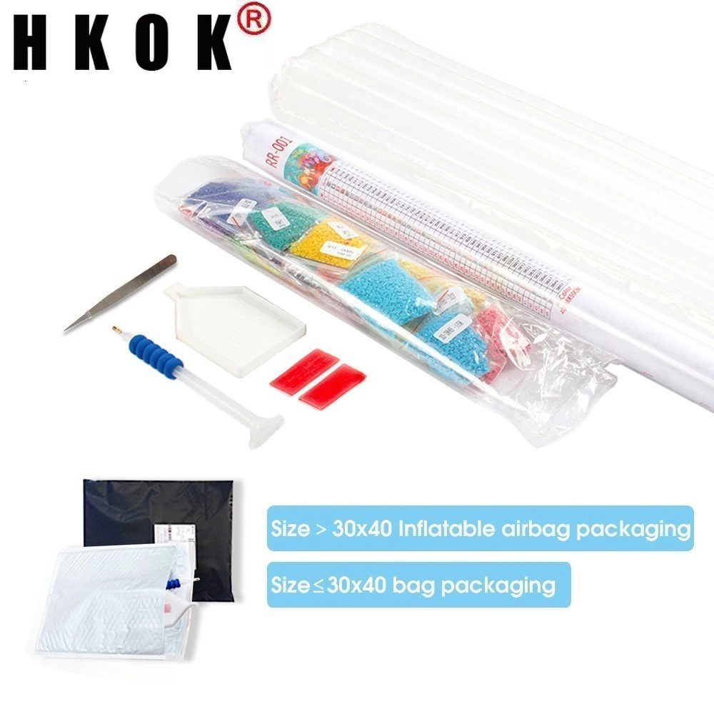 

HKOK 5D DIY Diamond Painting Cross Stitch Full Square Diamond Embroidery Door Landscape Picture Of Rhinestones Home Decor