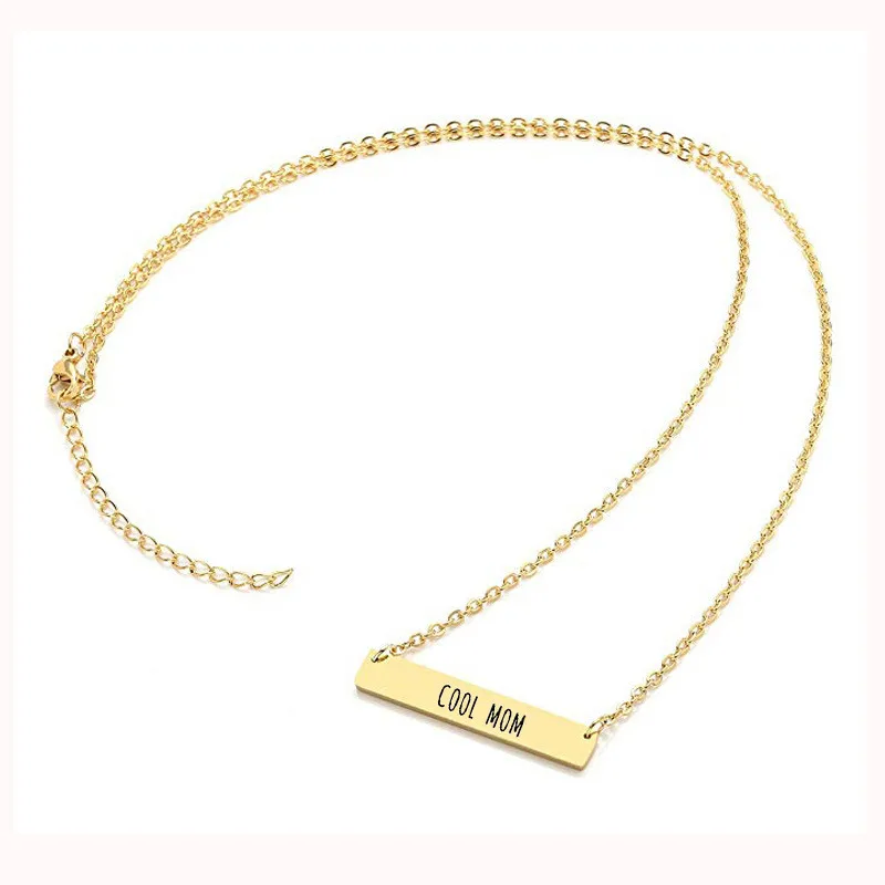 Изящное персонализированное ожерелье с подвеской в виде крутой мамы цепочка