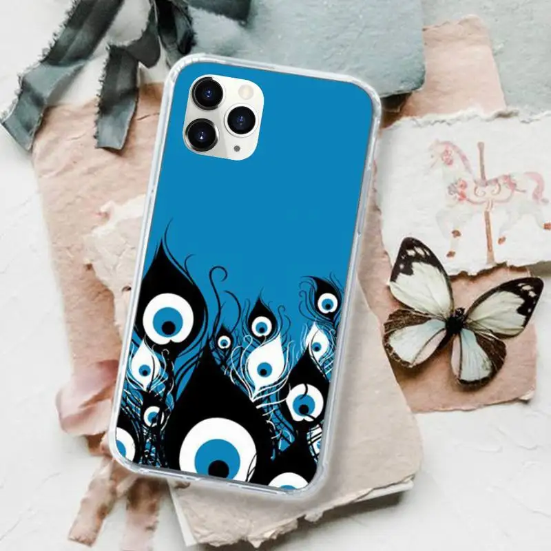 

urkish lucky Blue Evil Eye Abstract Phone Case for iPhone 11 12 pro XS MAX 8 7 6 6S Plus X 5S SE 2020 XR