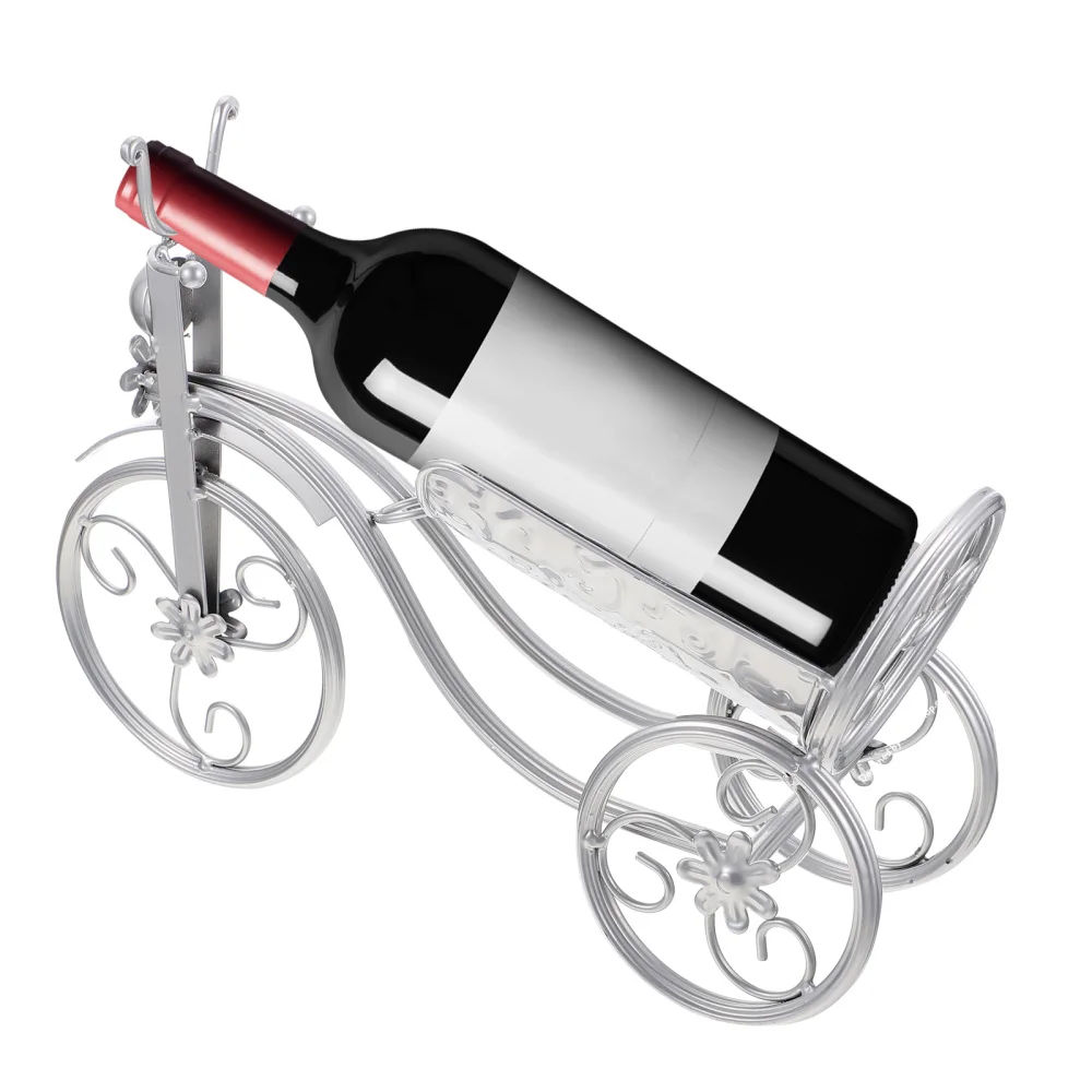 

1Pc Creative Bike Shaped Red Wine Rack Metal Household Rack Wine Display Rack