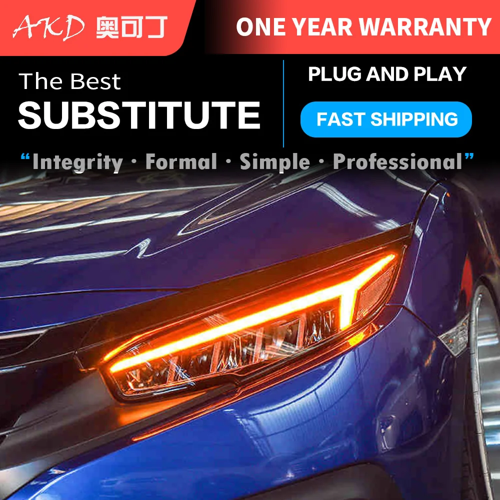 Головной светильник в сборе для Honda Civic G10 2016 2017 2018 полный светодиодный источник