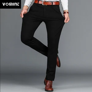 Мужские классические брюки Vomint, повседневные прямые деловые брюки, 4 цвета, большие размеры 44 46, 2019