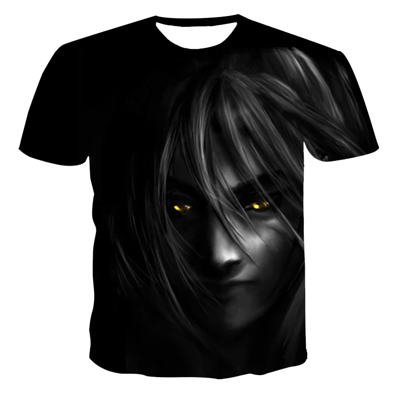 Новая летняя Мужская/женская черно-белая футболка с 3D принтом в стиле хип-хоп