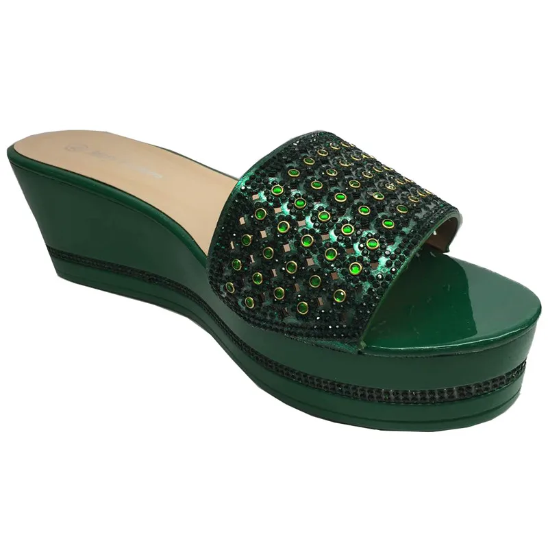 Новейший дизайн Женские вечерние туфли-лодочки в нигерийском стиле свадебные