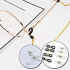 Цепочка для очков, 20 шт.лот, противоскользящая, Резиновая, 8 форм, застежка, держатель, силиконовые детали для очков, аксессуары для ювелирных изделий