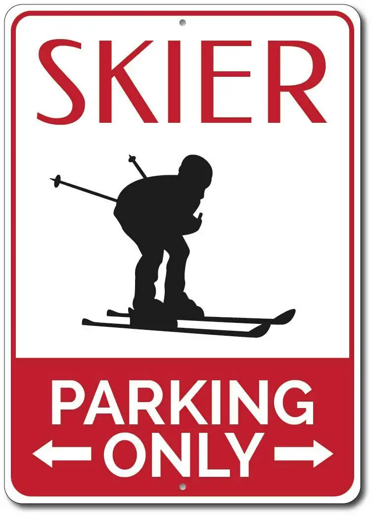 Новый металлический жестяной знак для катания на лыжах подарок в виде снежного