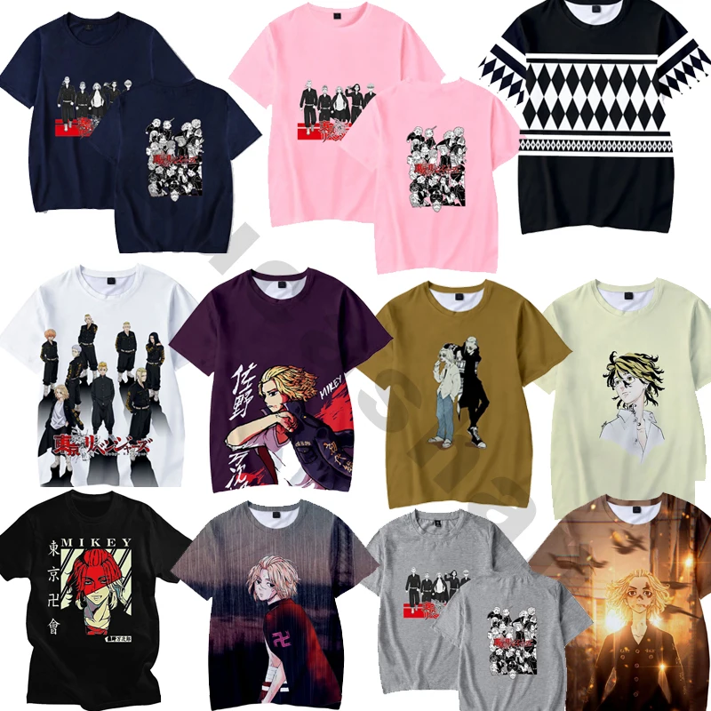

Tokyo Revengers Cosplay Costumes Hanagaki Takemichi Sano Manjiro Draken MikeyT-shirt Unisex Anime Clothes Tokyo Revengers Shirt