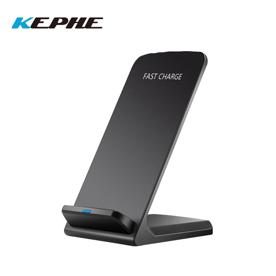 KEPHE 10 Вт QI Беспроводной Зарядное устройство Quick Charge 3,0 быстрой зарядки для iPhone 8 10 XR samsung S10 S9 S8 2 катушки Стенд 5 V/2A& 9В/1.67A