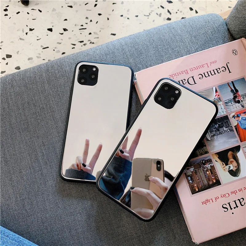 Роскошный Блестящий Алмазный зеркальный чехол для телефона iPhone 11 2019 X XS MAX XR 7 Plus 6 6S