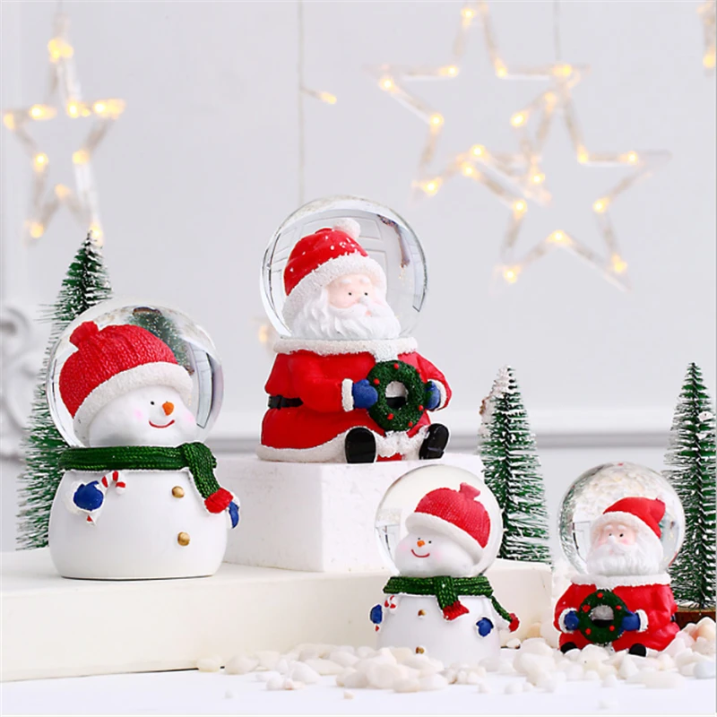

2020 New Christmas Crystal Ball Desktop Ornaments For The Elderly With Lights Plexiglas Balls Christmas Gifts For Children
