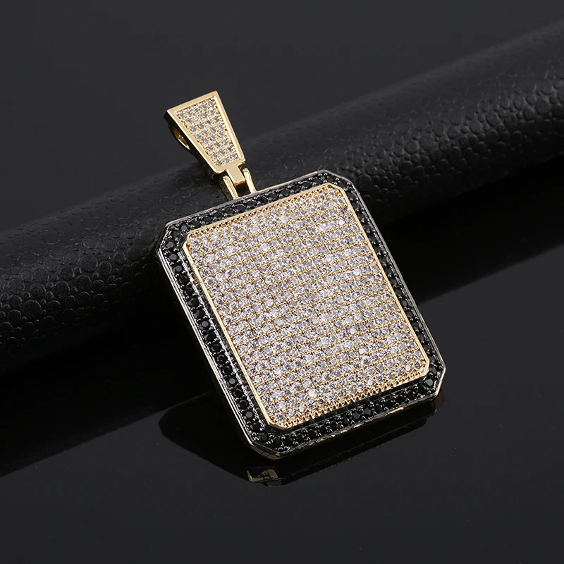 Мужская подвеска покрытая Льдом Из циркона золотого цвета очаровательное