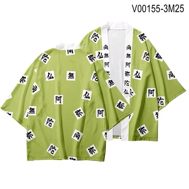 Demon Slayer Kimetsu no Yaiba 3D Printing Japanese Anime Kimono Haori Yukata Cosplay Women/Men Summer Casual Cool Streetwear - Цвет: hf-153