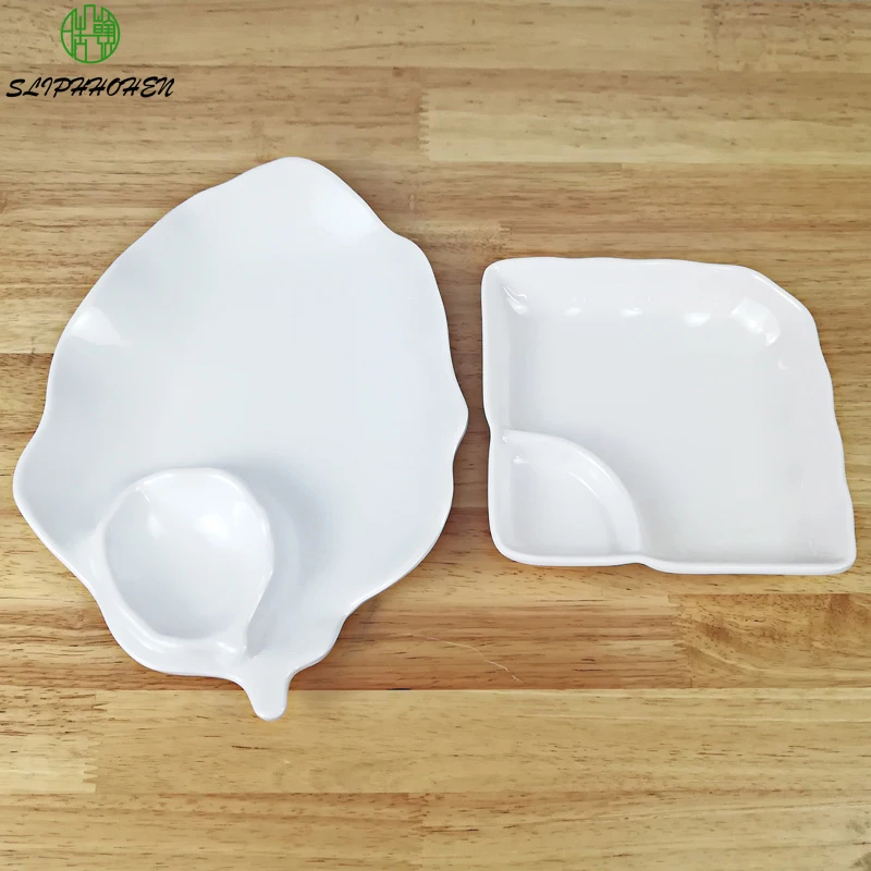 Белая имитация фарфора 100% меламие столовая посуда для ресторана с приправой