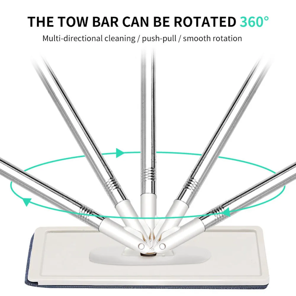 Швабра с одной кнопкой для сушки и экономии труда домашняя плоская швабра
