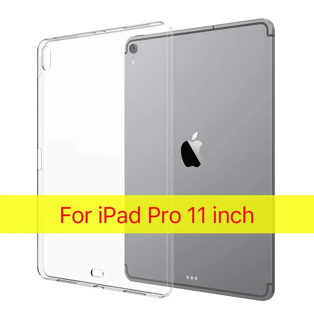 for 11 clear Чехол для, iPad Pro, 10,5, 12,9, 9,7 дюймов, клавиатура, умный чехол, мягкий ТПУ, прозрачный, тонкий, подходит для задней панели, подходит для клавиатуры Bluetooth - Цвет: for 11 clear