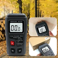 two pins digital wood moisture meter 0 99 9 wood humidity tester timber damp detector with digital large lcd display