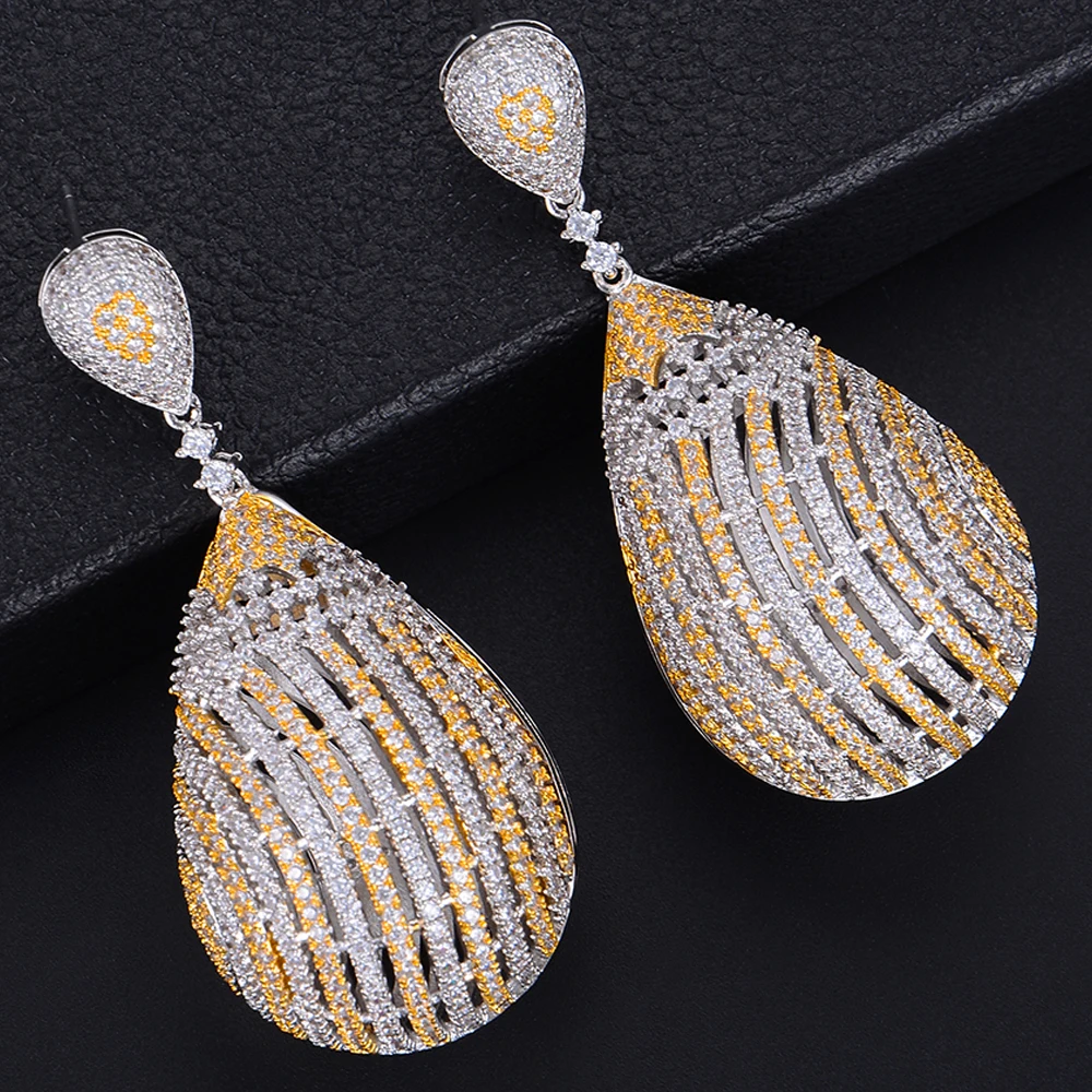

Blachette Fashion Brand Super Noble Big Luxury Hollow Ball Earring Trendy Mirco Paved Cubic Zirconia Naija Engagement Jewelry