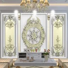 Пользовательские фотообои 3D стерео Золотой рельеф резная римская колонна роспись гостиная телевизор Роскошная Наклейка на стену водостойкие обои
