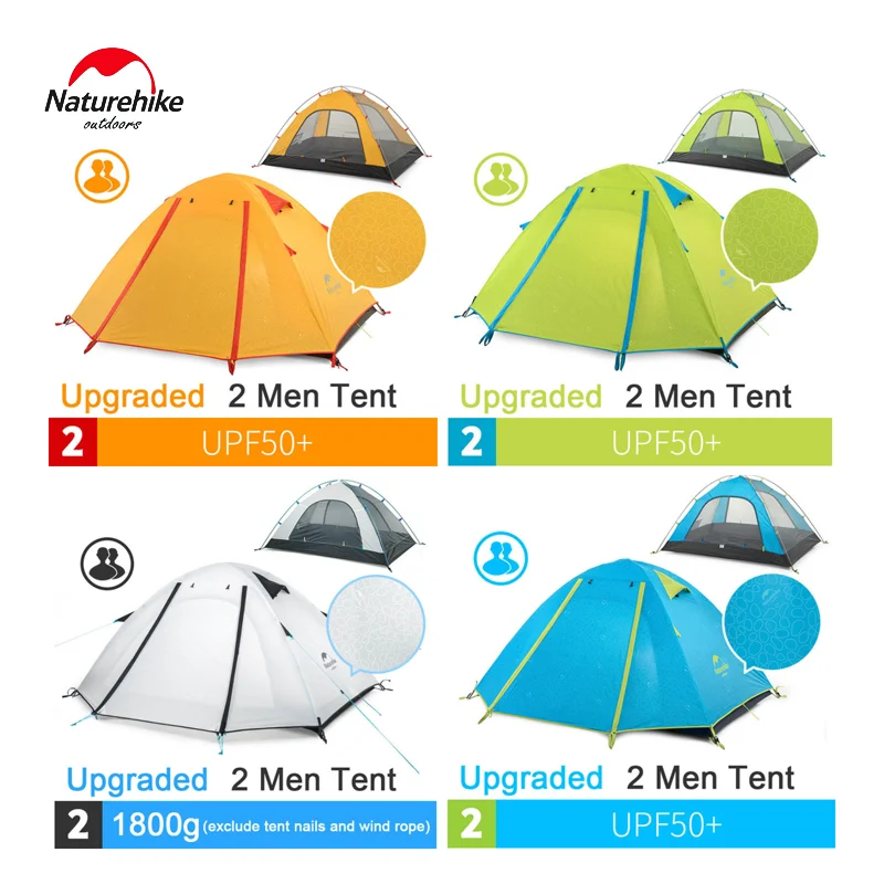 Online Naturehike 2/3/4 Person Ultraleicht Ultraleicht Wasserdichte Doppel Schicht Anti-uv Sonnenschutz Große Camping Zelte Nylon Atmungsaktive Mes