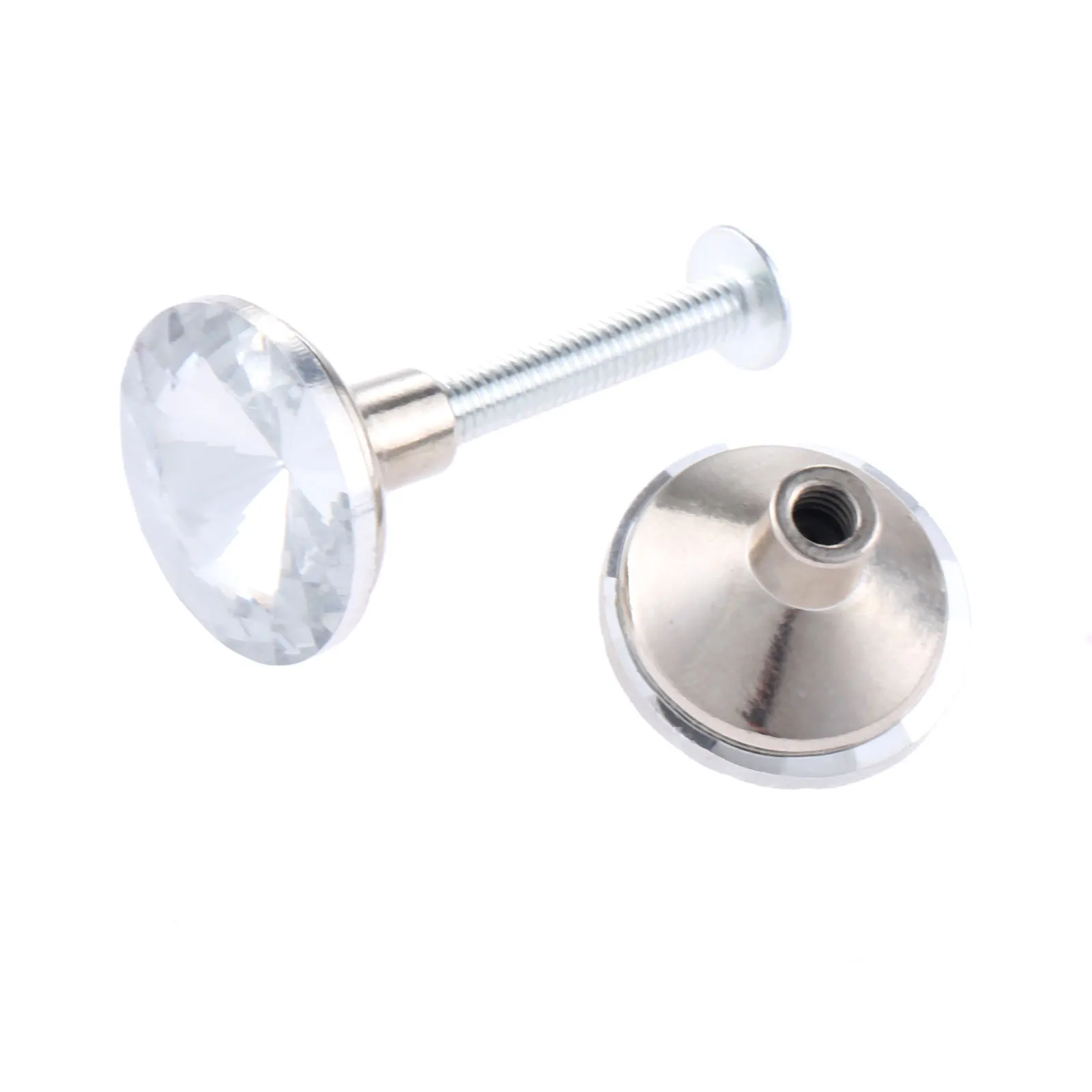 

5pcs Diamond Crystal Glass Door Knobs Furniture Handle Cabinet Knobs for Drawer Cupboard Wardrobe Closet Kitchen Handle