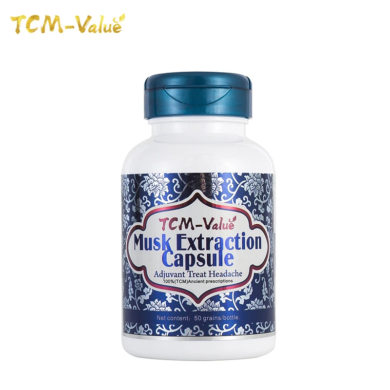 

TCM-Value Musk Extraction Capsule, Adjuvant Treat Headache, Cure Cerebral hemorrhage thrombosis and insufficiency embolism 50pcs