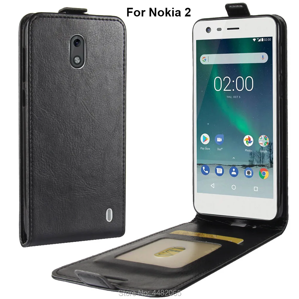 Чехол для телефона Nokia 2 чехол Nokia2 Роскошный Вертикальный флип-кошелек защитная