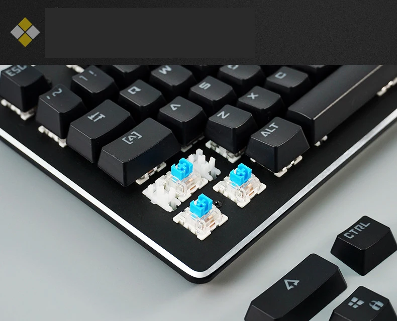 Механическая V2 6 цветов RGB компактная игровая клавиатура с 104 клавишами + мышь