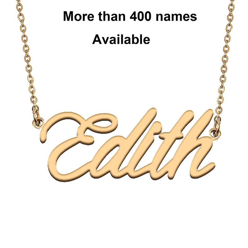 

Cursive Initial Letters Name Necklace for Edith Birthday Party Christmas New Year Graduation Wedding Valentine Day Gift
