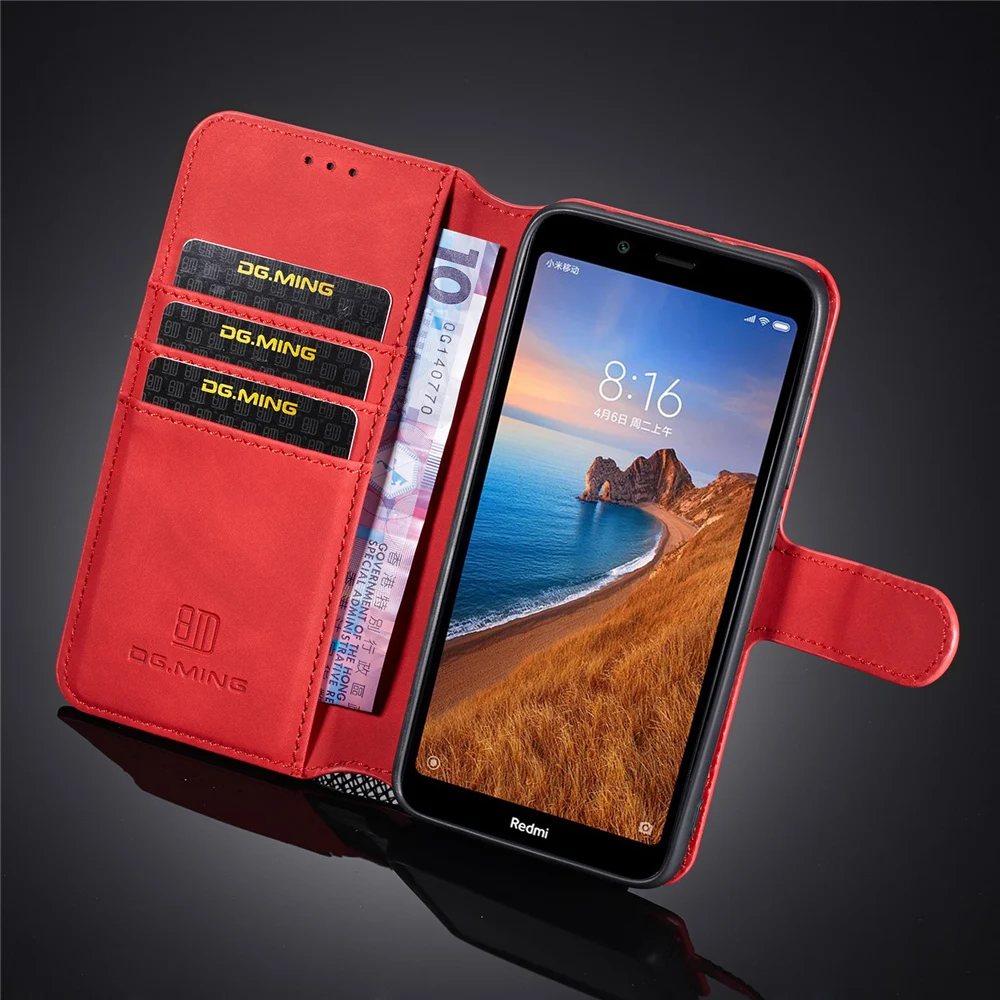 Logo Luxury Case for Redmi 8 7 7A& Note Pro 6 6A Leather Cover K20 Flip Book for Mi xiaomi A2 lite Y3 Wallet Skin touch Shell