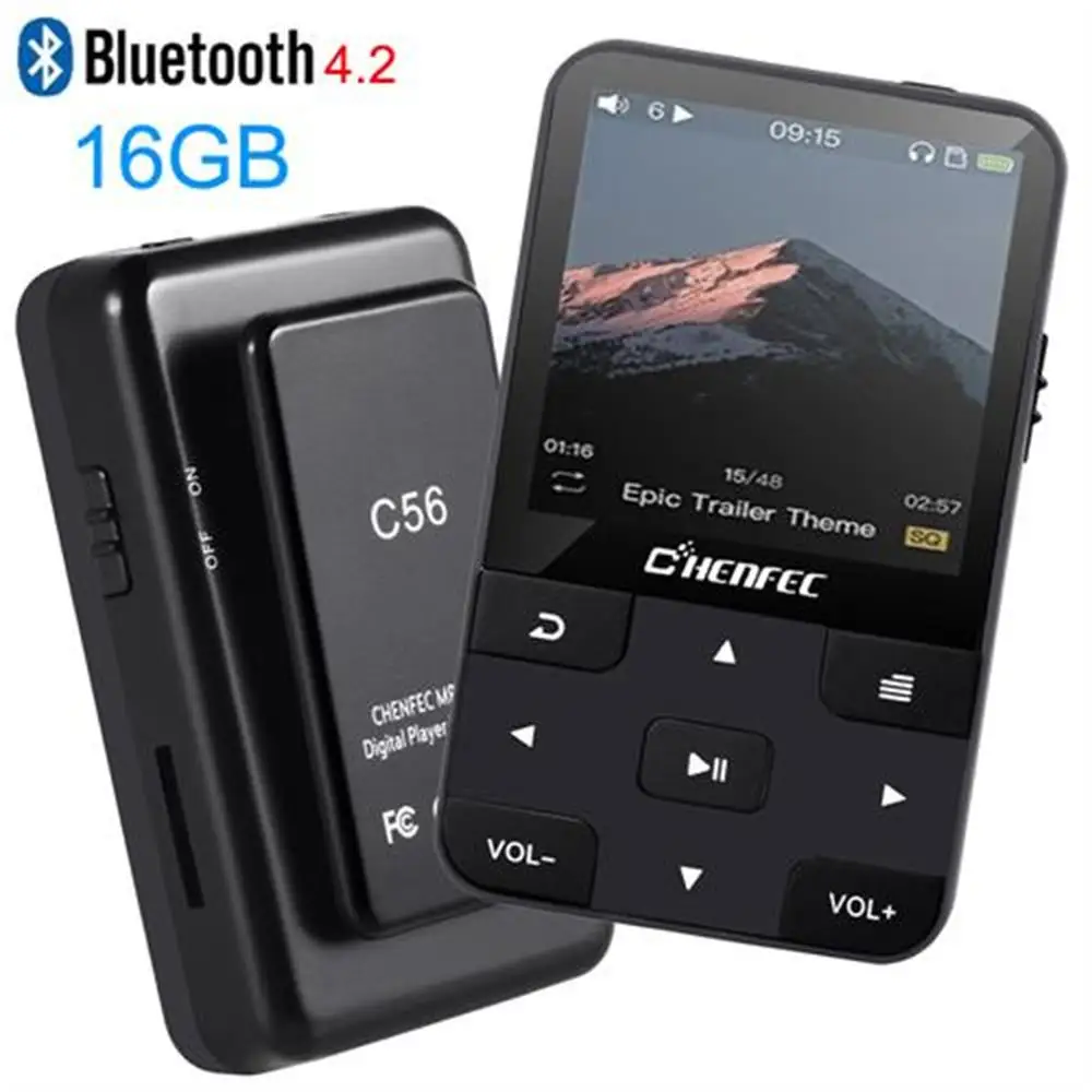 Последние 16 Гб мини клип MP4 плеер Bluetooth 4,2 Lossless музыкальный Palyer с FM радио, диктофон, MP4 видео бегущий плеер