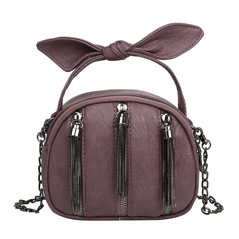 

Fashion Leather Women HandBag Bow Crossbody Bag for Lady Luxury Tassel Shoulder Bag Famous Brand Design Cluth Small Chains Bag