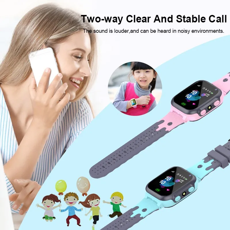 Kids Smart Watch For Children Baby SOS Bracelet Waterproof Clock With Camera 2G SIM Card GPS Android Watches | Электроника