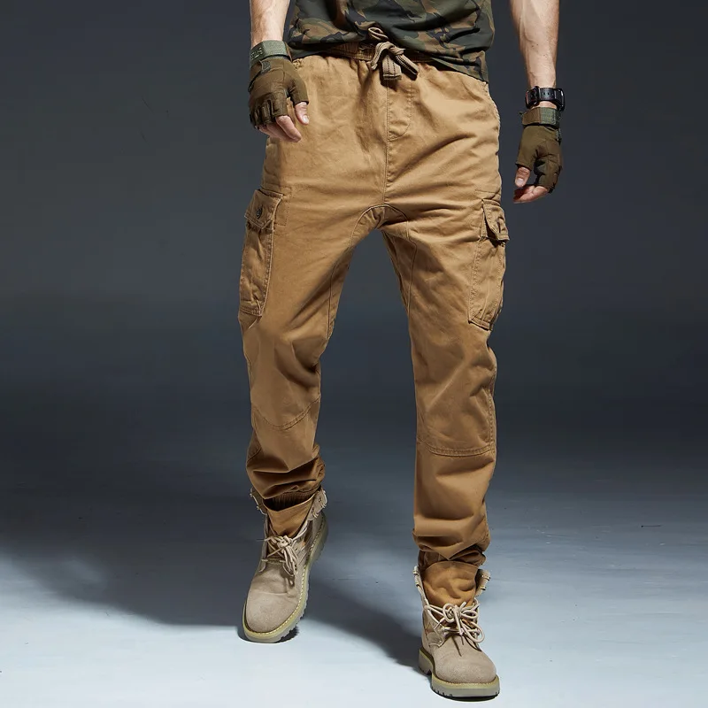 

NANCY TINO Camouflage Overalls Men's Cropped Pants Casual Pants Special Forces Tactical Uniform Sports Feet Thicken