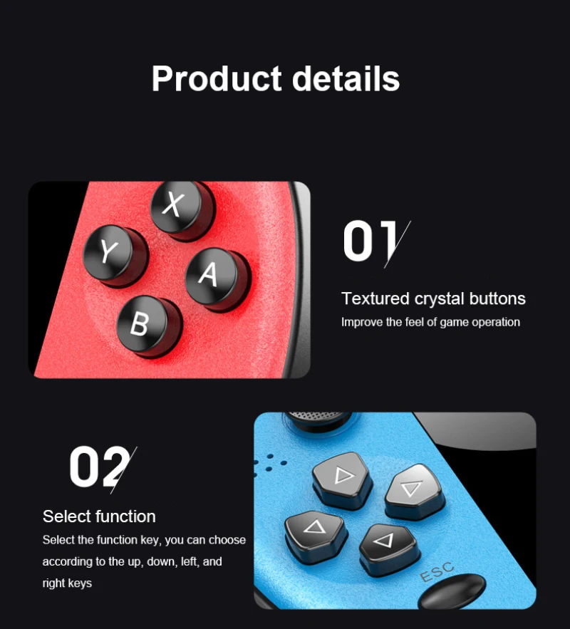 X12 5.1 Inch Game Console Nostalgic Classic Dual-Shake 8G Built-in 1000+Games Support TF Card Handheld Players | Электроника