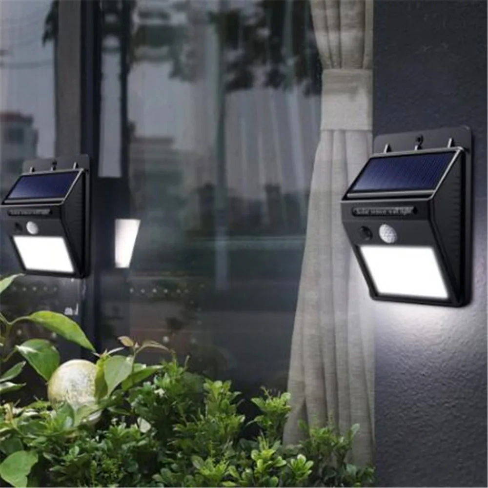 

PIR Motion Sensor Solar LED Street Light For Home Garden Fence Detection Wall Lamps 35 30 20 SMD2835 leds Solar Light Waterproof