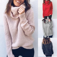 2021 knitted women turtleneck sweater pullovers spring autumn basic women high neck sweaters pullover slim female