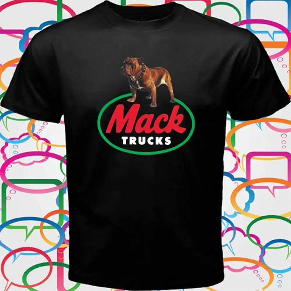 MACK truck бульдог грузовика логотип мужская Черная Футболка размер S до 3XL - купить по