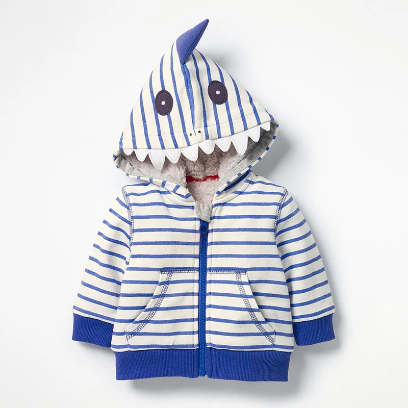 Little Maven/От 2 до 7 лет; детские толстовки с капюшоном для маленьких мальчиков с изображением животных; зимнее шерстяное пальто на молнии для малышей; детский Блузон; enfant - Цвет: V0110 same picture