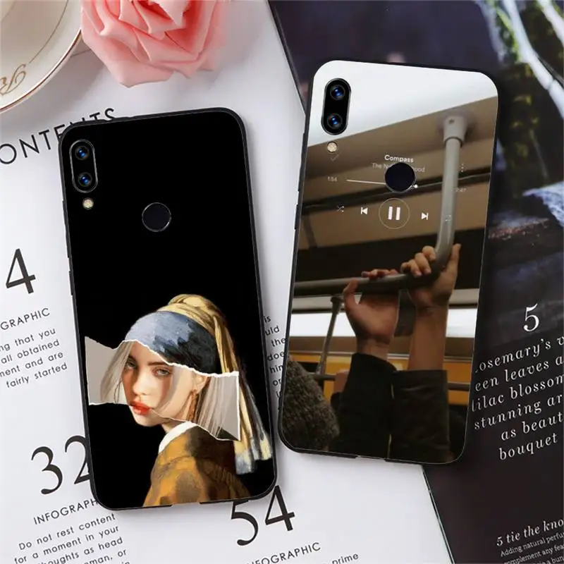 Ins стиль комиксы грустная девушка чехол для телефона Xiaomi Redmi note 7 8 9 pro 8T 9A 9S Mi Note 10 Lite