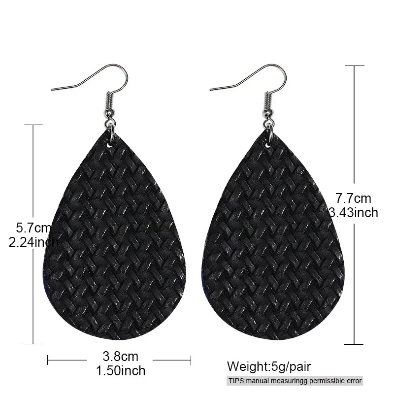 Ювелирные изделия каплевидные серьги из искусственной кожи для женщин