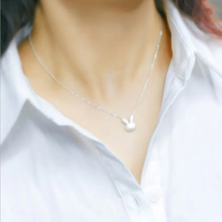 Kindey богемное винтажное серебряное ожерелье с кроликом для женщин Очаровательное