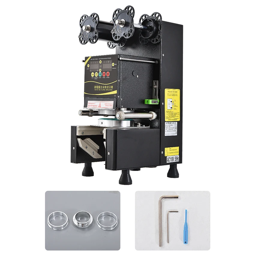 

Plastic/Paper Stand Cup Fast Electric Sealing Machine Bubble Tea Coffee Single Cup Sealer Automatic Sealing Machine 360W RC-995