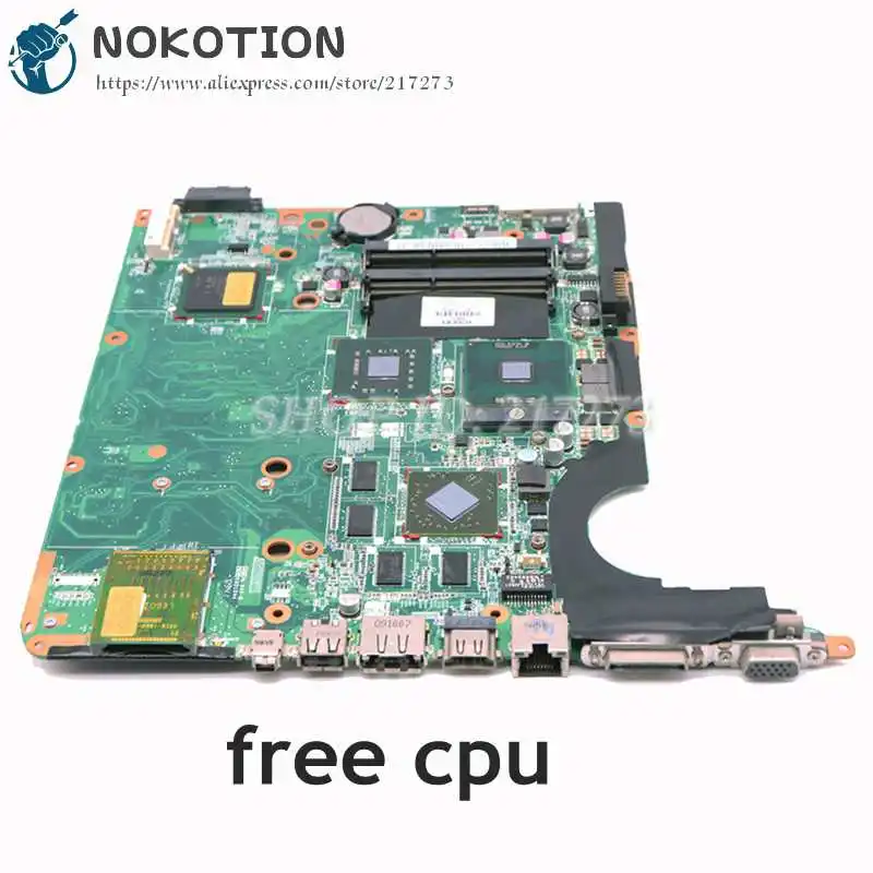 

NOKOTION 578377-001 For HP pavilion DV6 DV6-1000 DV6-1304TX Laptop Motherboard PM45 DDR3 With ATI GPU free cpu