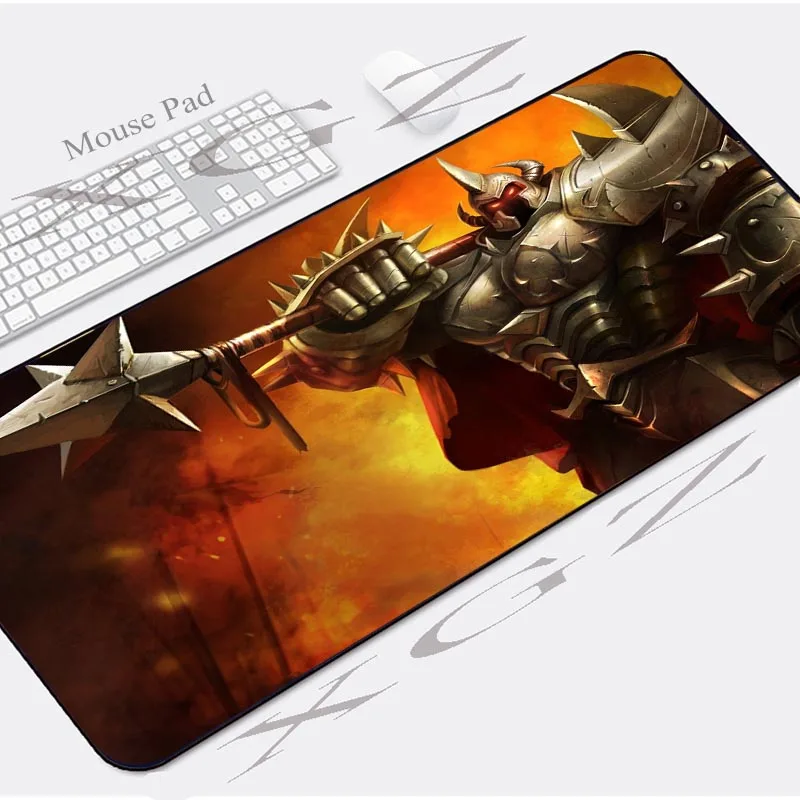 Большой игровой компьютерный коврик XGZ в стиле аниме Golden Armor Warrior резиновый
