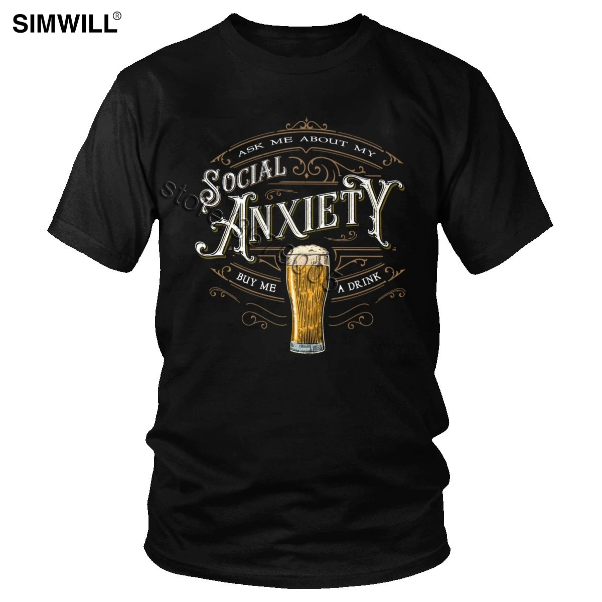 Городская Винтажная футболка для мужчин хлопковая Футболка с защитой от тревоги