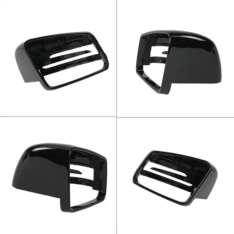 

1*Left Mirror Cover+1*Right Mirror Cover Car Wing Mirror Rearview Black Case Cover Housing For Mercedes-Benz A/B/C-Class Accesso