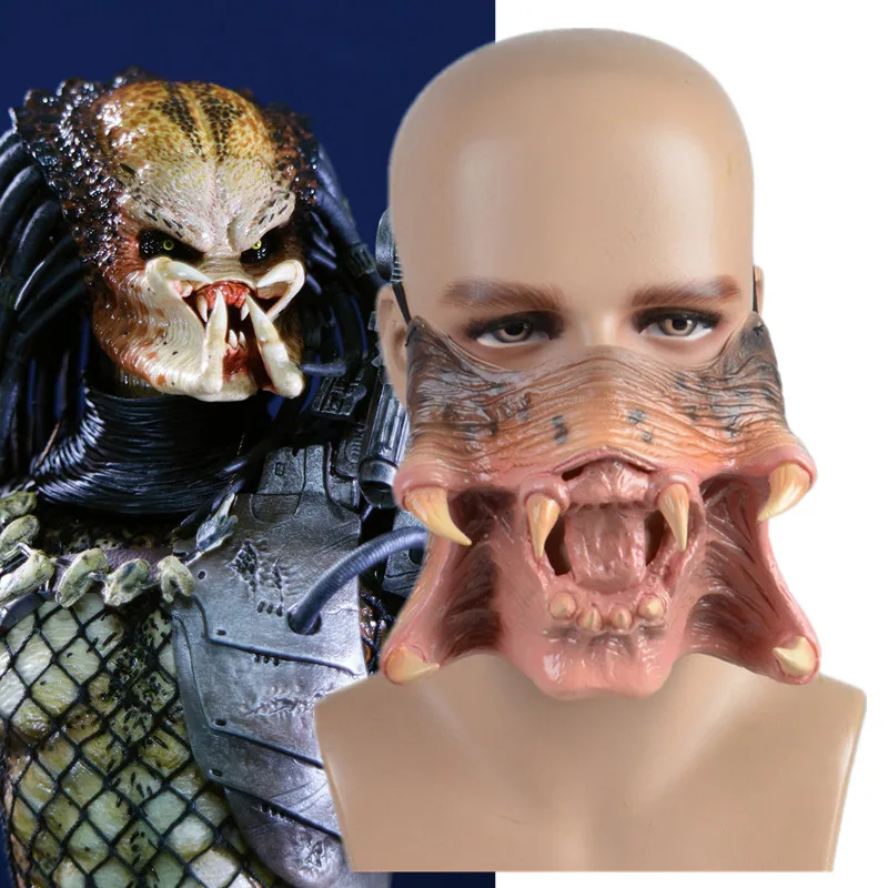 

Хищник Косплей латексная полумаска для лица