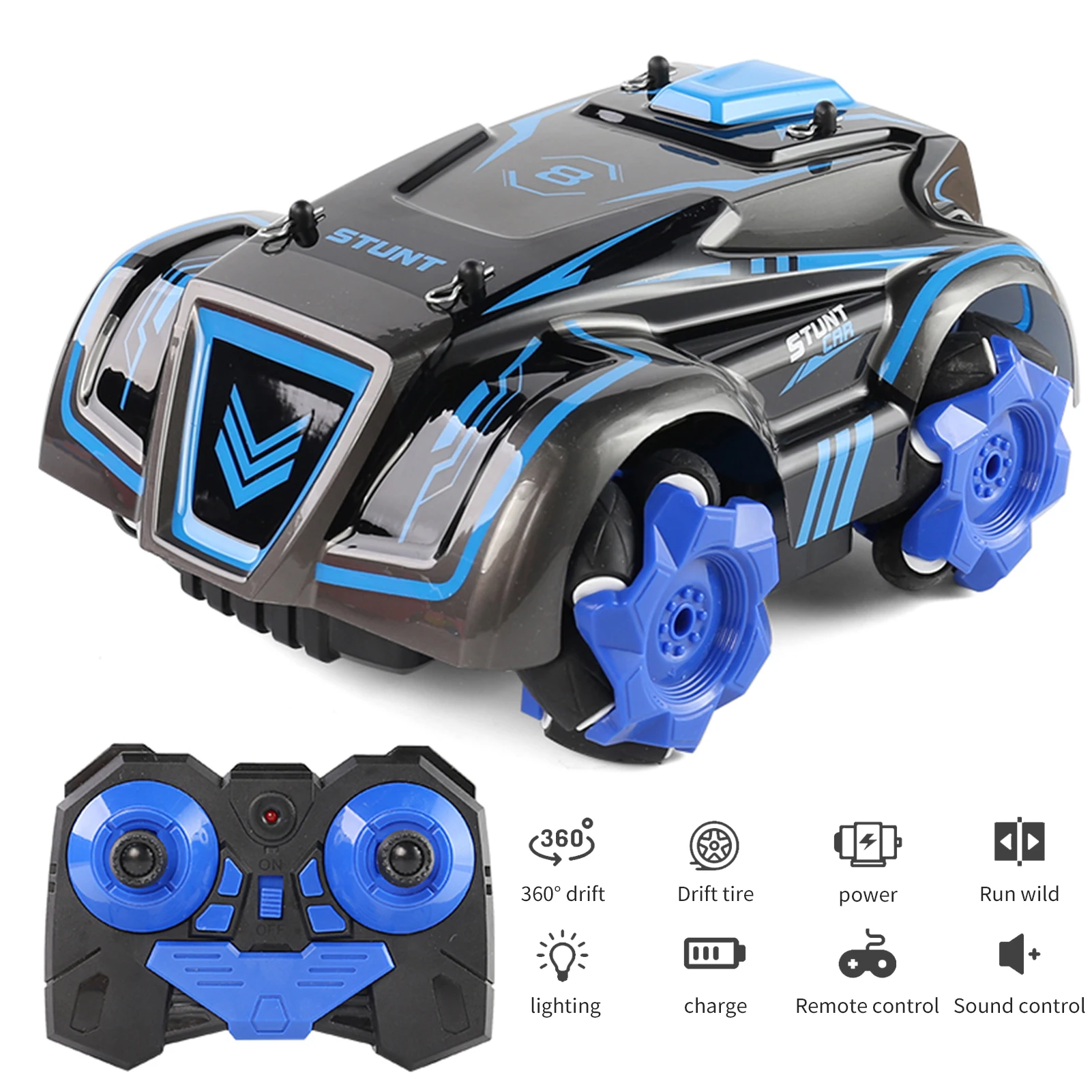 

Rc car 2.4G 360 Degree Boys Remote Control Stunt Car with LED Light and Music Ideal Gift Remote Control Car