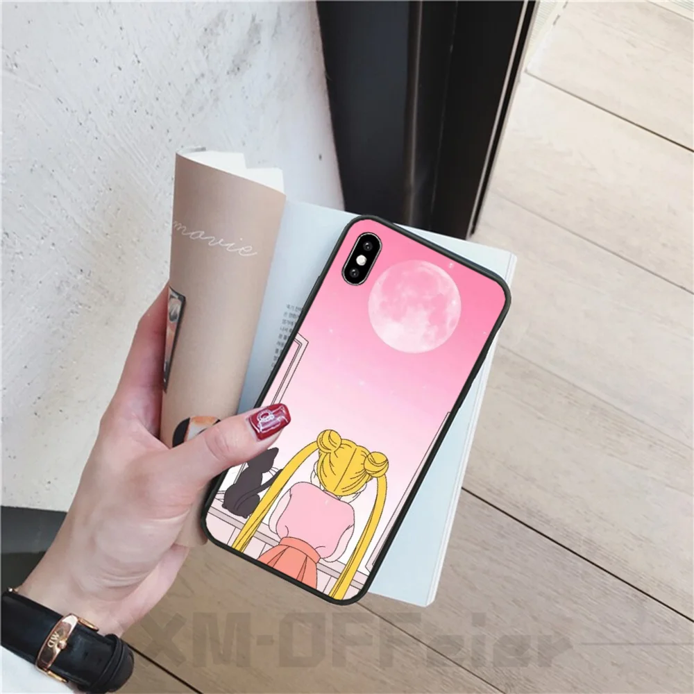Reayou Beautiful girl anime Soft black Phone Case for iPhone 11 pro XS MAX 8 7 6 6S Plus X 5 5S SE XR cover | Мобильные телефоны и